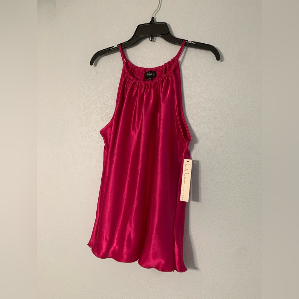 Nicole Miller silk pink top